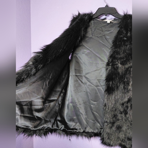 Time and Tru Black Faux Fur Vest Women's XXL - Picture 3 of 6